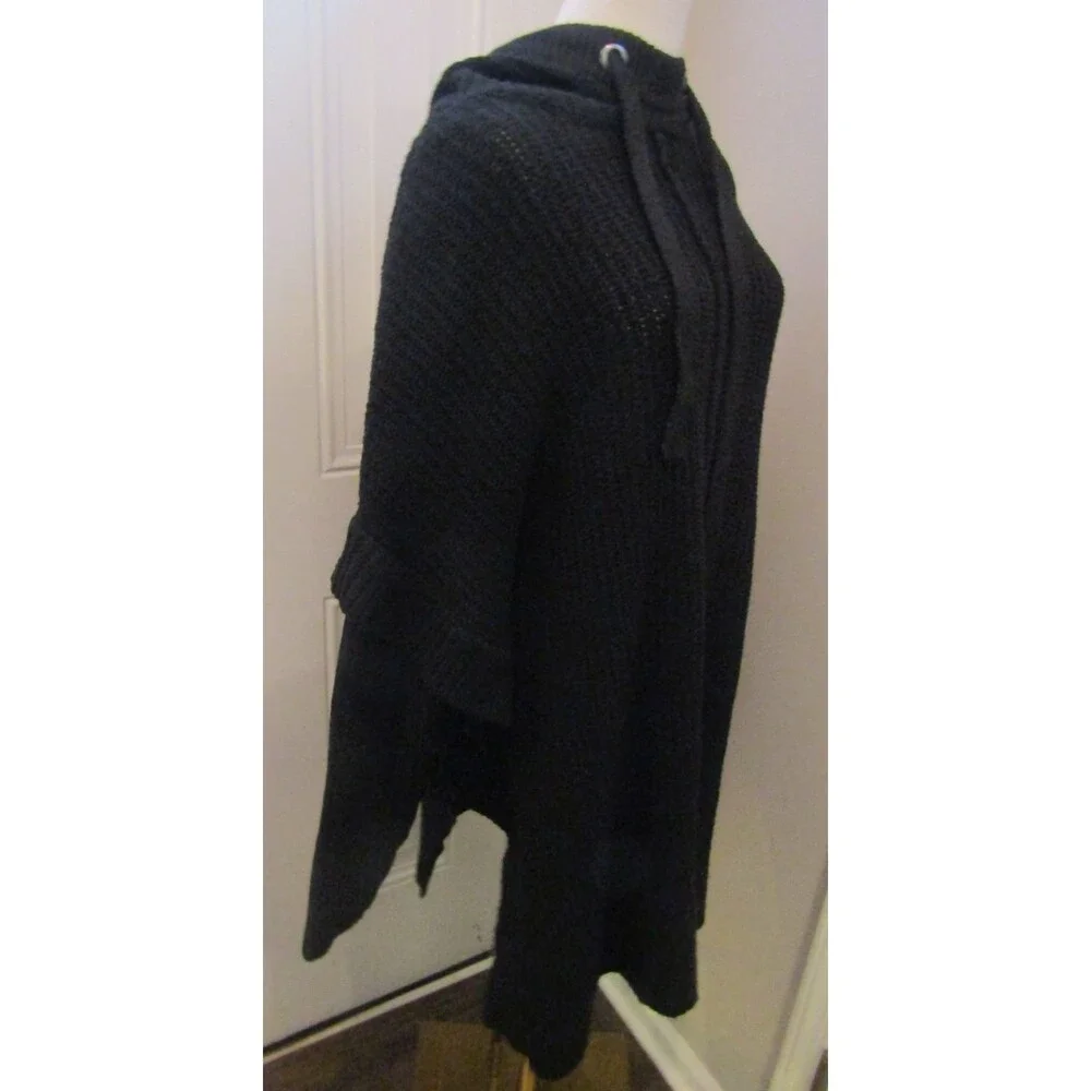 Fashion Nova Comfy and Chill Hooded Sweater Black Knit Oversized Womens Size 3XL
